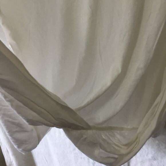 Anthropologie White Draped Short-Sleeve Crop T-Shirt - Picture 15 of 16